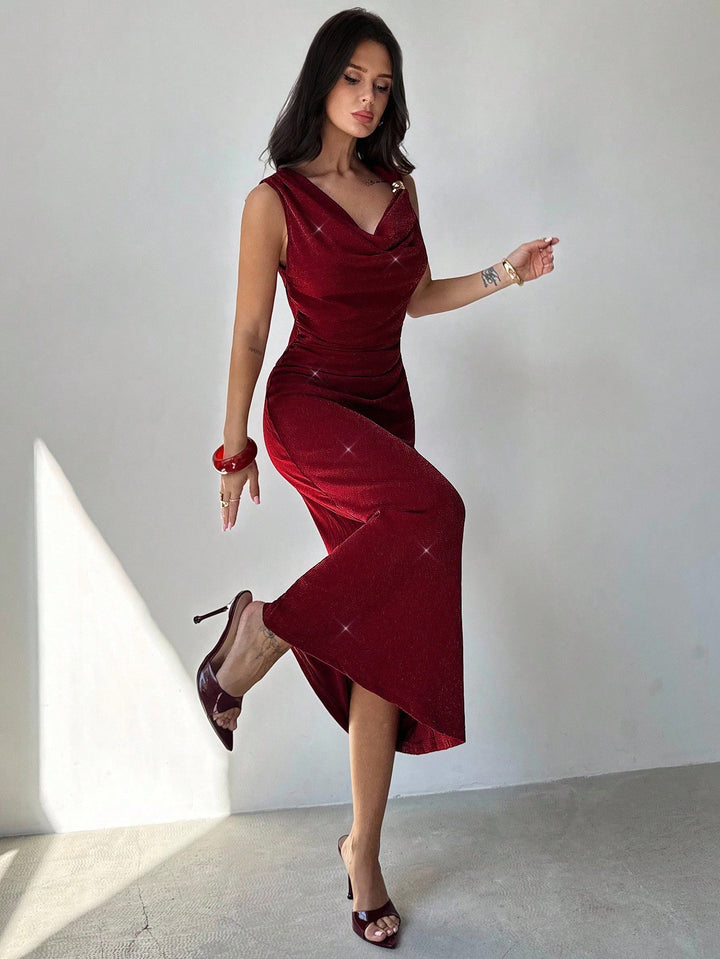 Rochie midi SHEIN, roz
