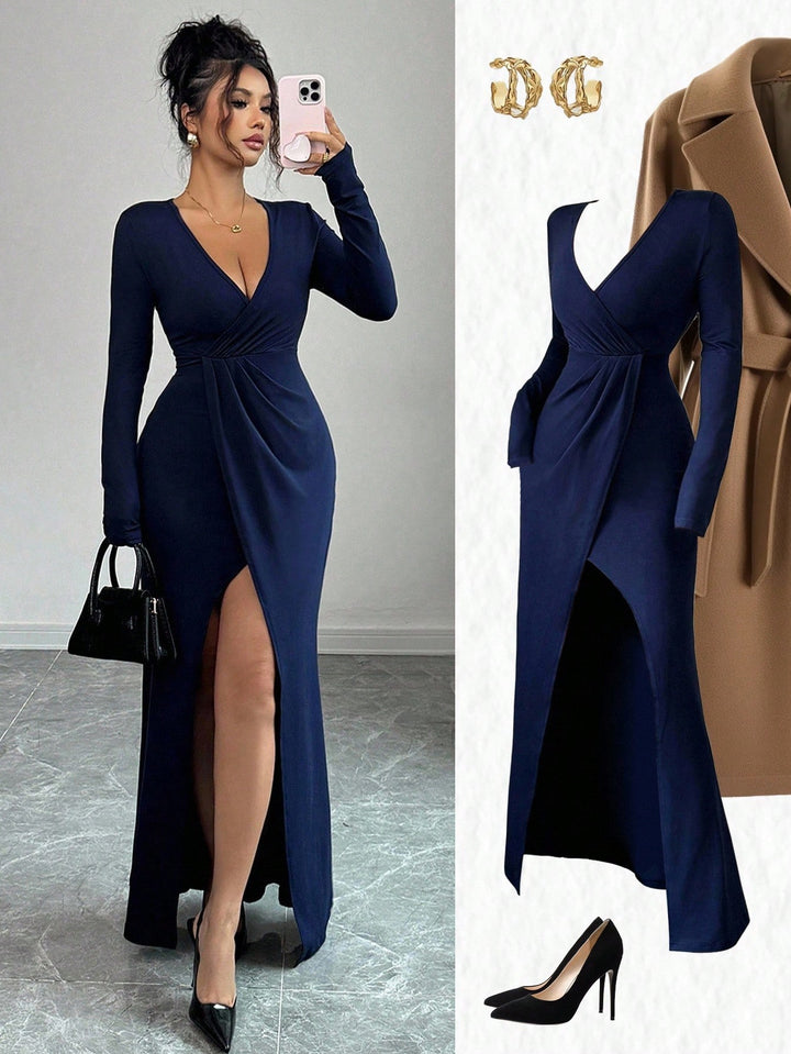 SHEIN maxi ruha, kék