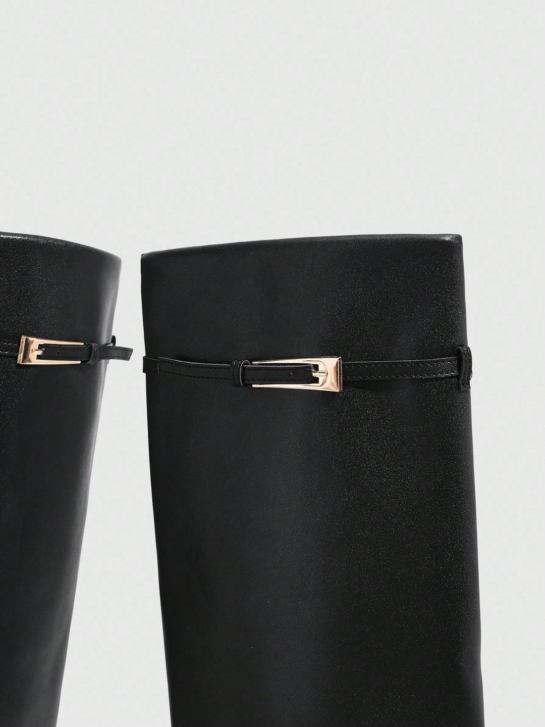 SHEIN magassarkú csizma, fekete