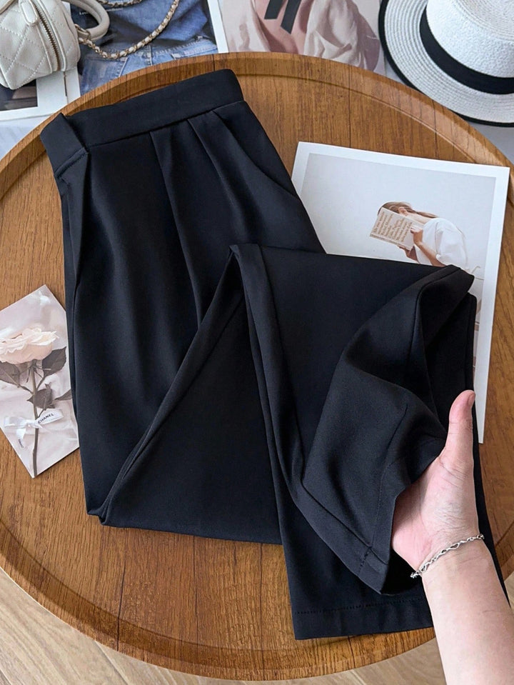 Pantalon de costum SHEIN, negru