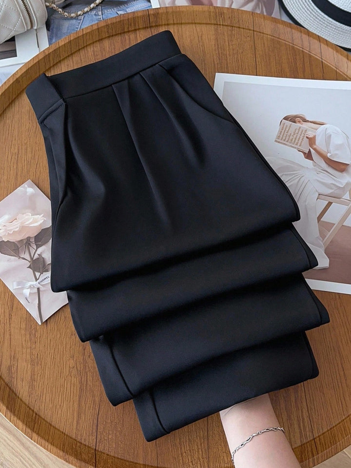 Pantalon de costum SHEIN, negru