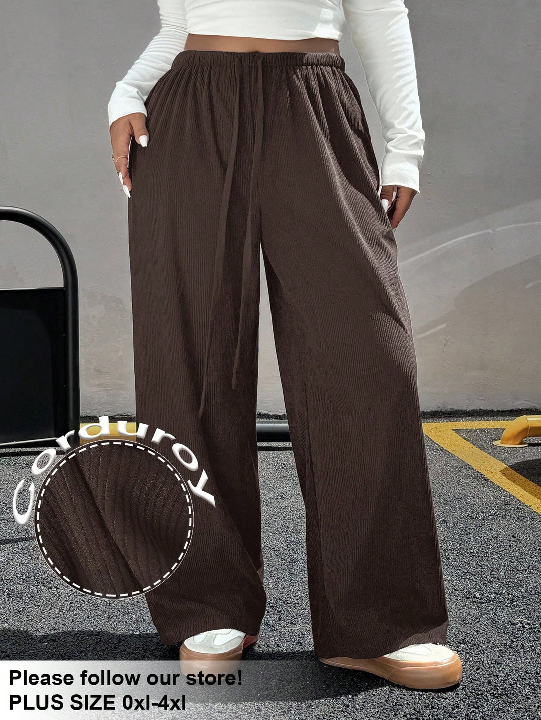 Pantaloni SHEIN, maro