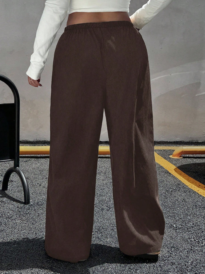 Pantaloni SHEIN, maro