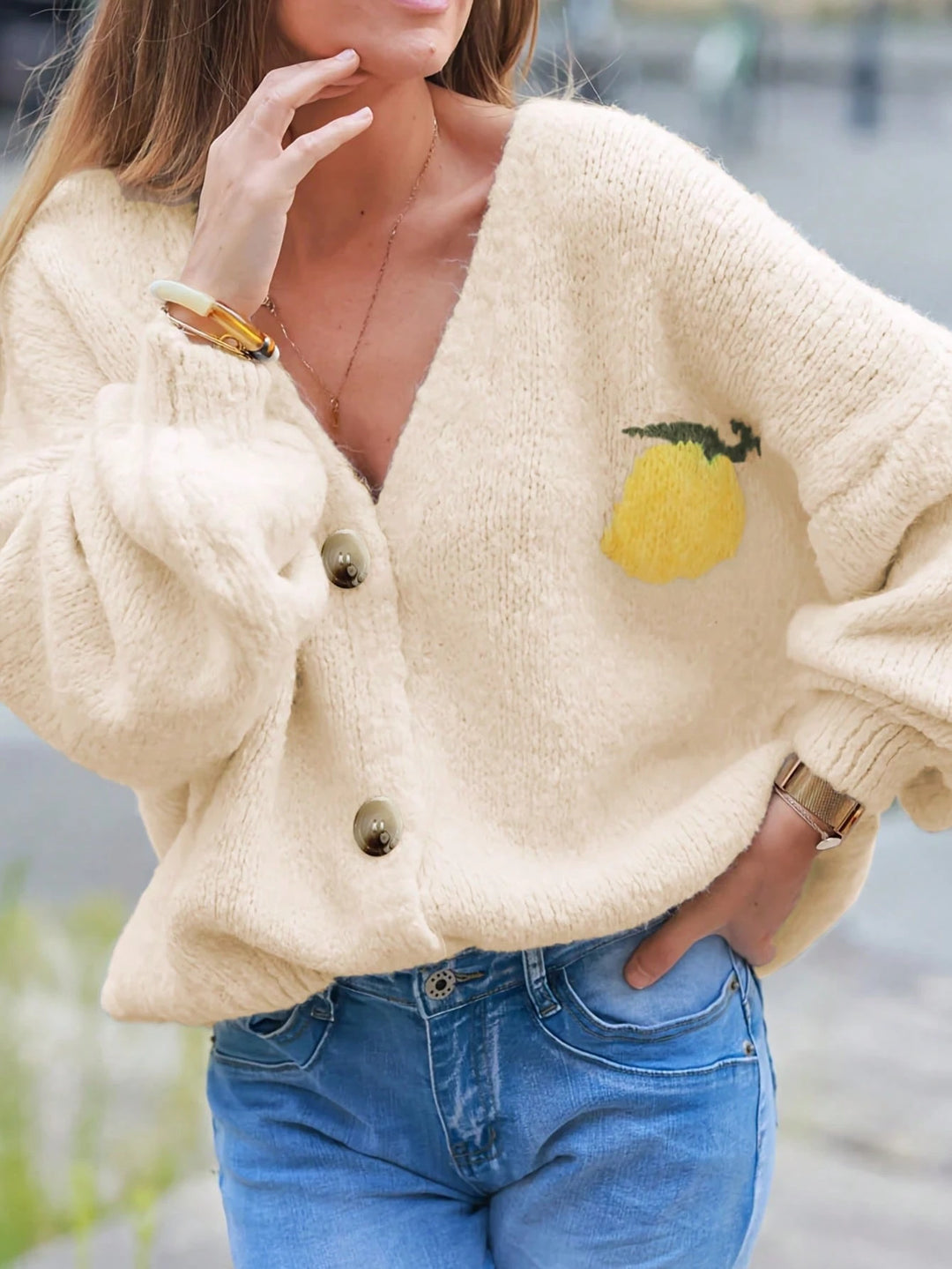 Cardigan SHEIN, crem