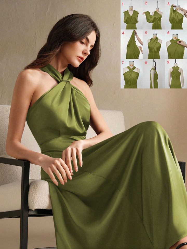 Rochie maxi SHEIN, verde