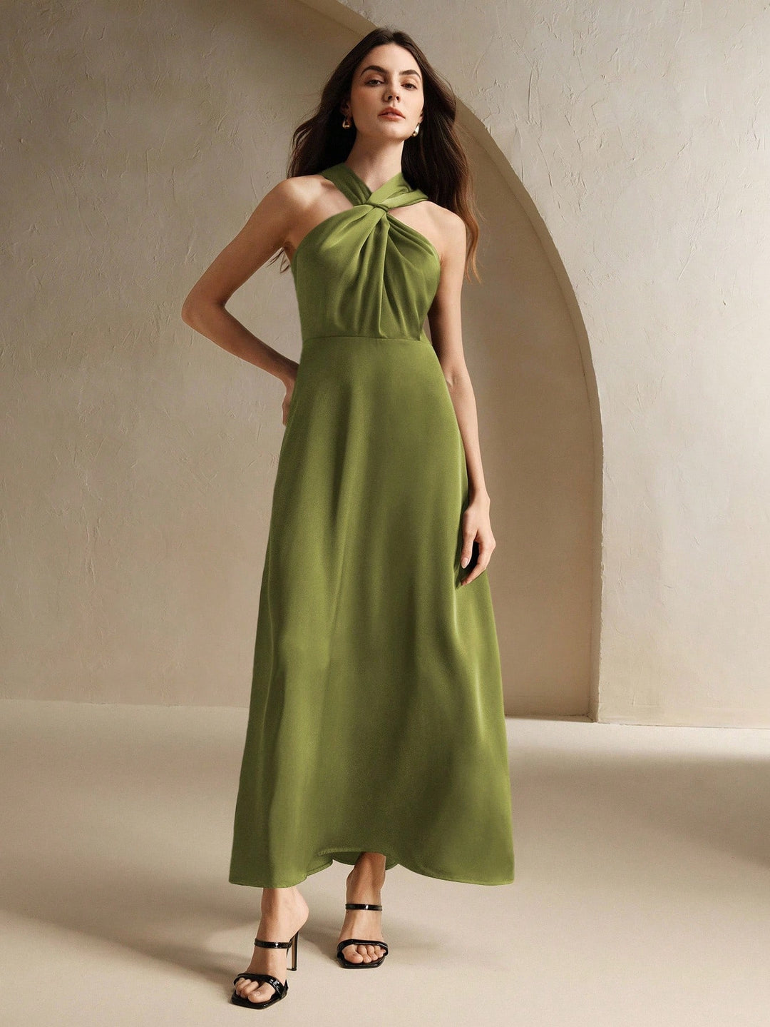 Rochie maxi SHEIN, verde