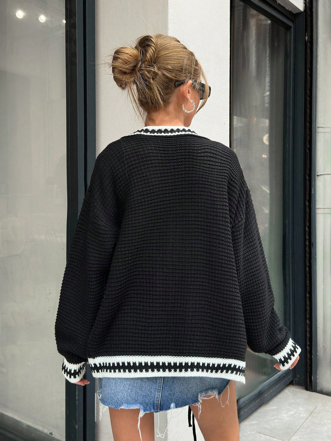 Cardigan SHEIN, negru