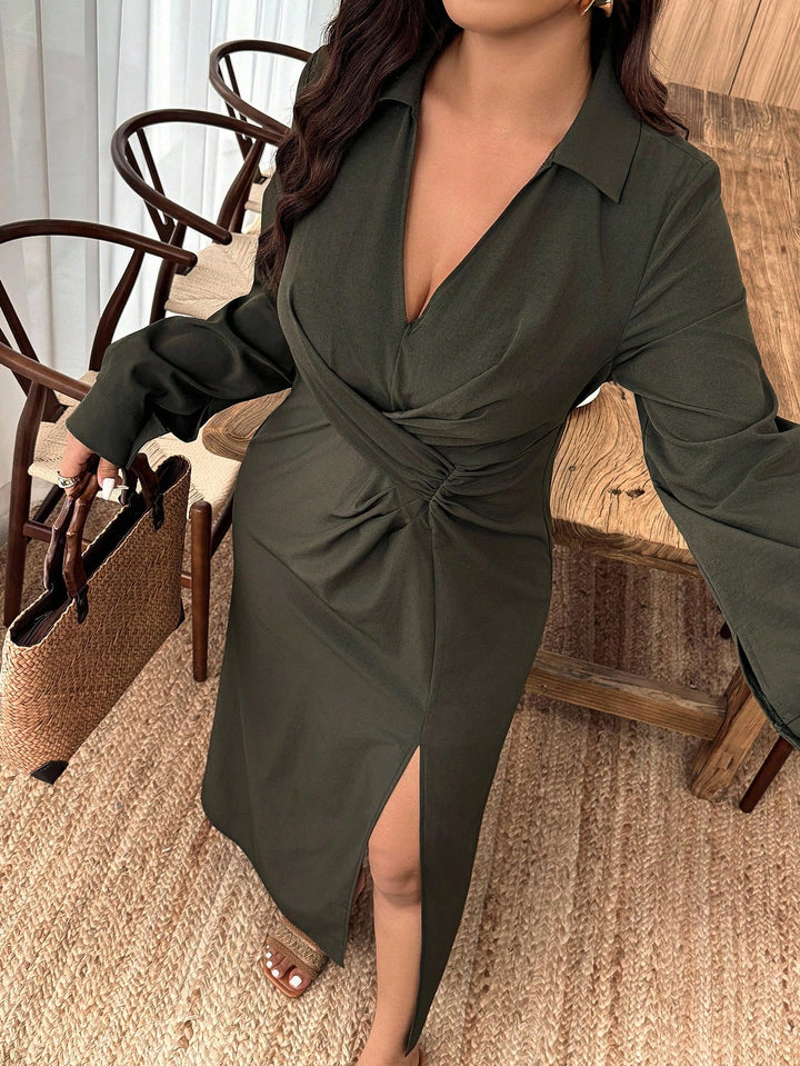 Rochie SHEIN, kaki