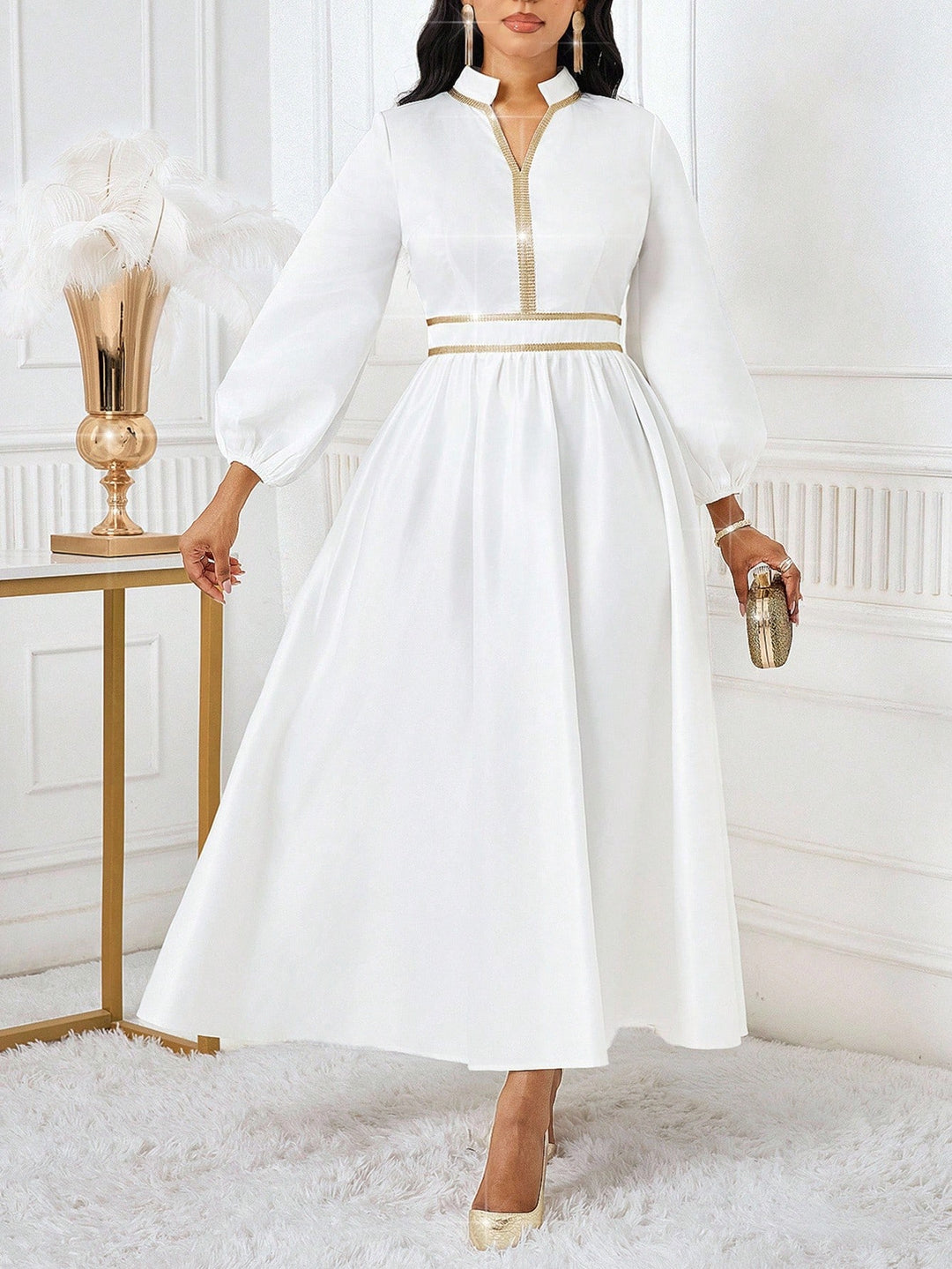 Rochie maxi SHEIN, alb