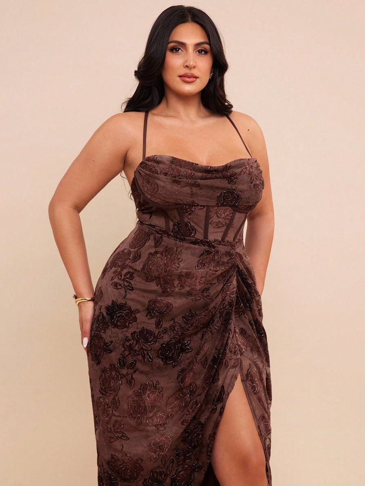 SHEIN maxi ruha, barna
