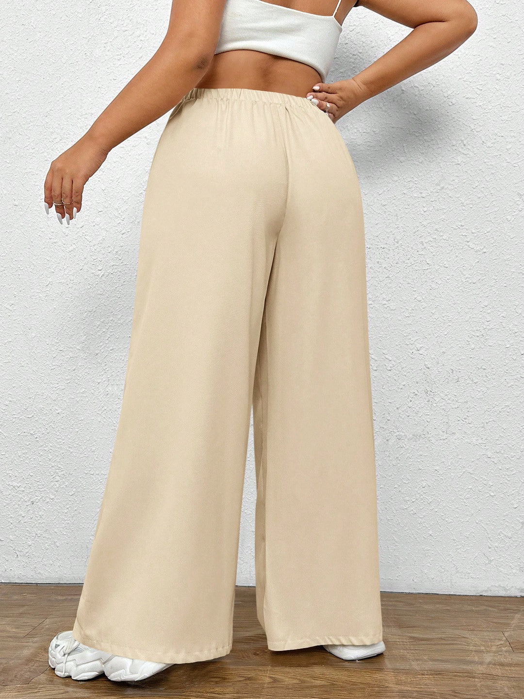 Shein Curve+ nadrág, krém