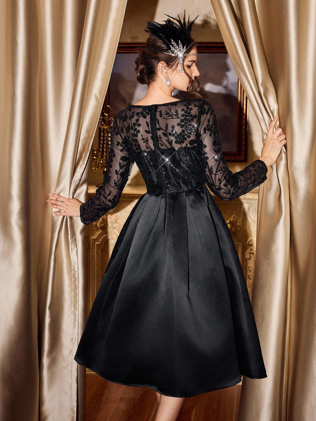 Rochie midi SHEIN, negru