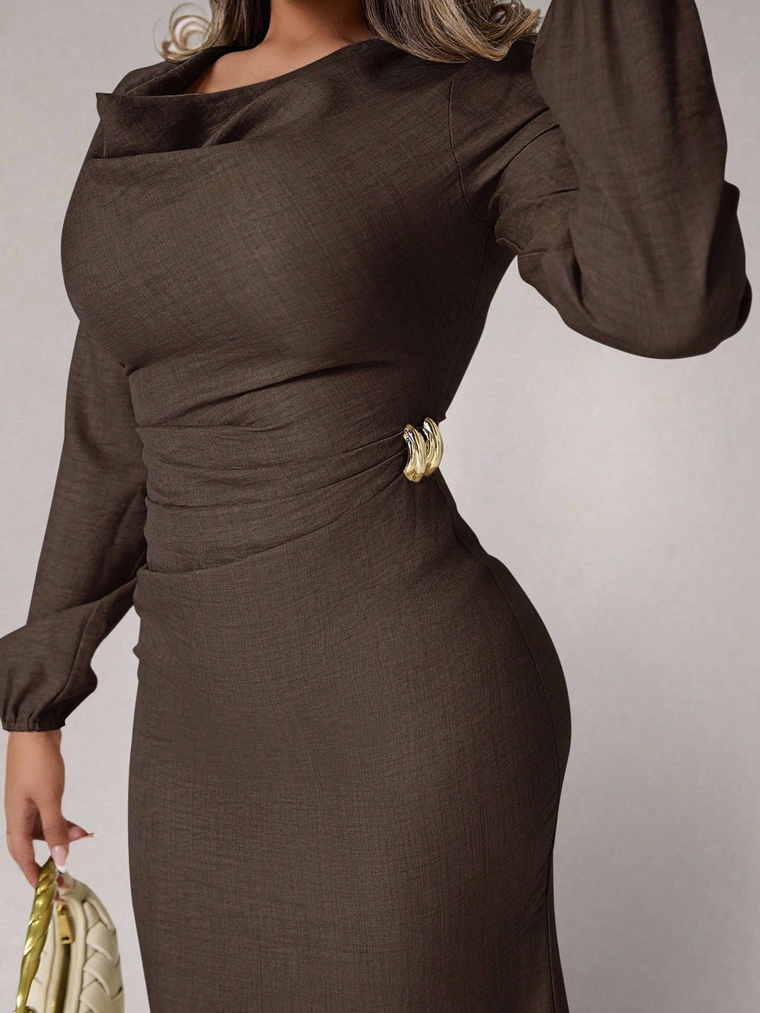 Rochie maxi SHEIN, maro
