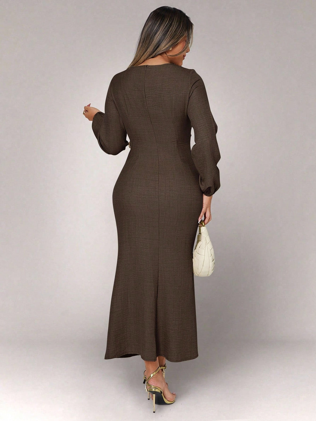 Rochie maxi SHEIN, maro