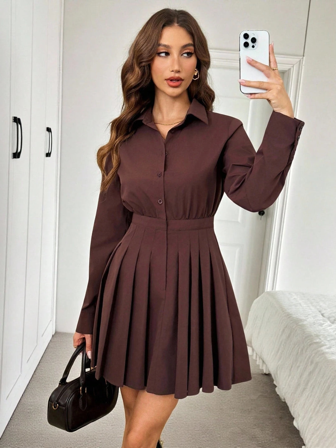 Rochie mini SHEIN, maro