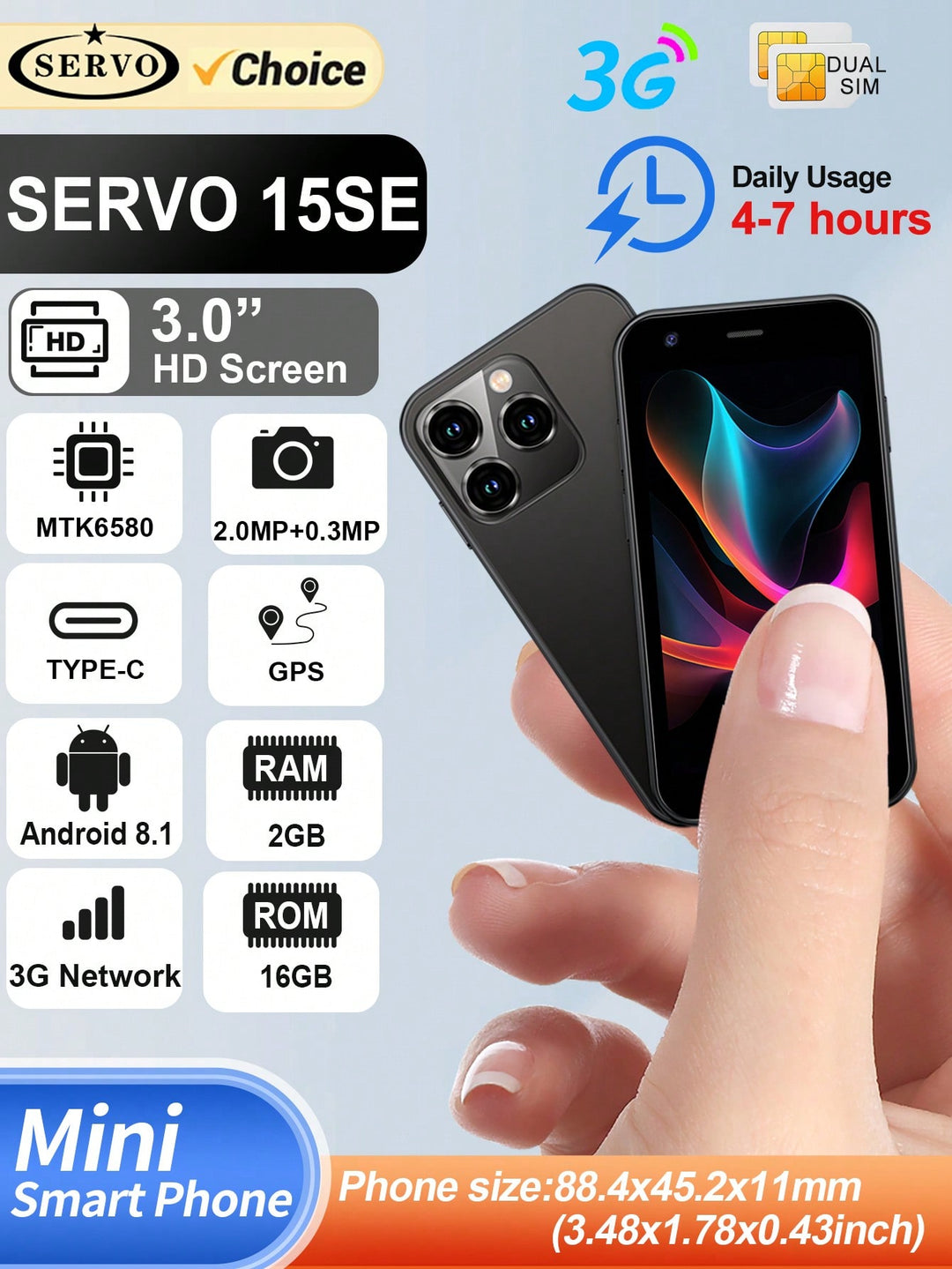 Telefon mobil SHEIN, albastru