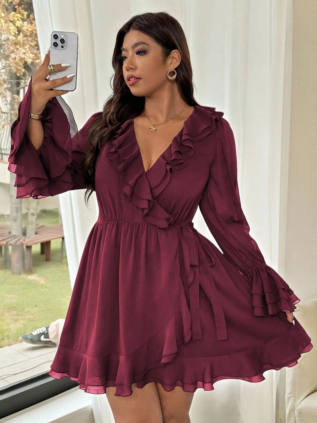 Rochie mini SHEIN, vișiniu