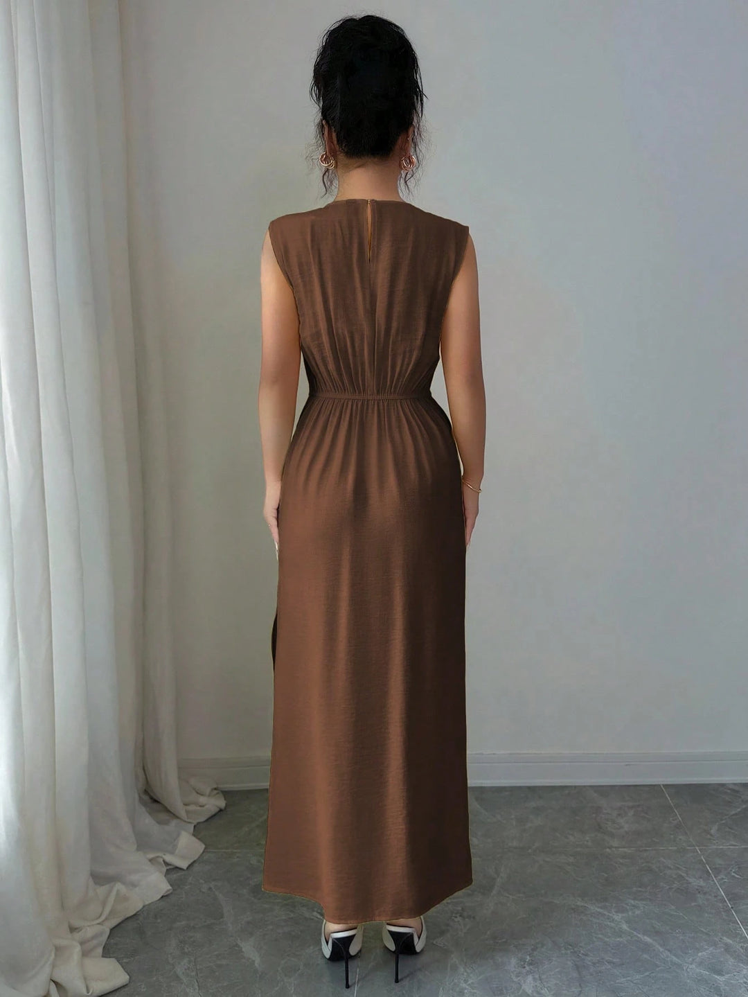 Rochie maxi SHEIN, maro