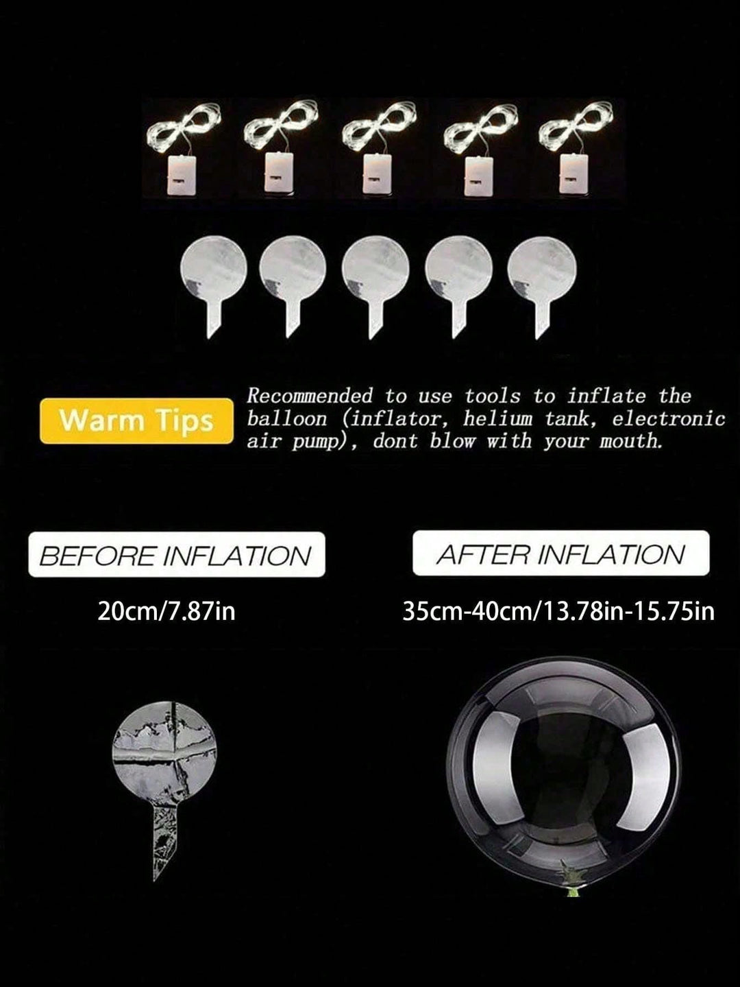 Balon decorativ SHEIN, alb
