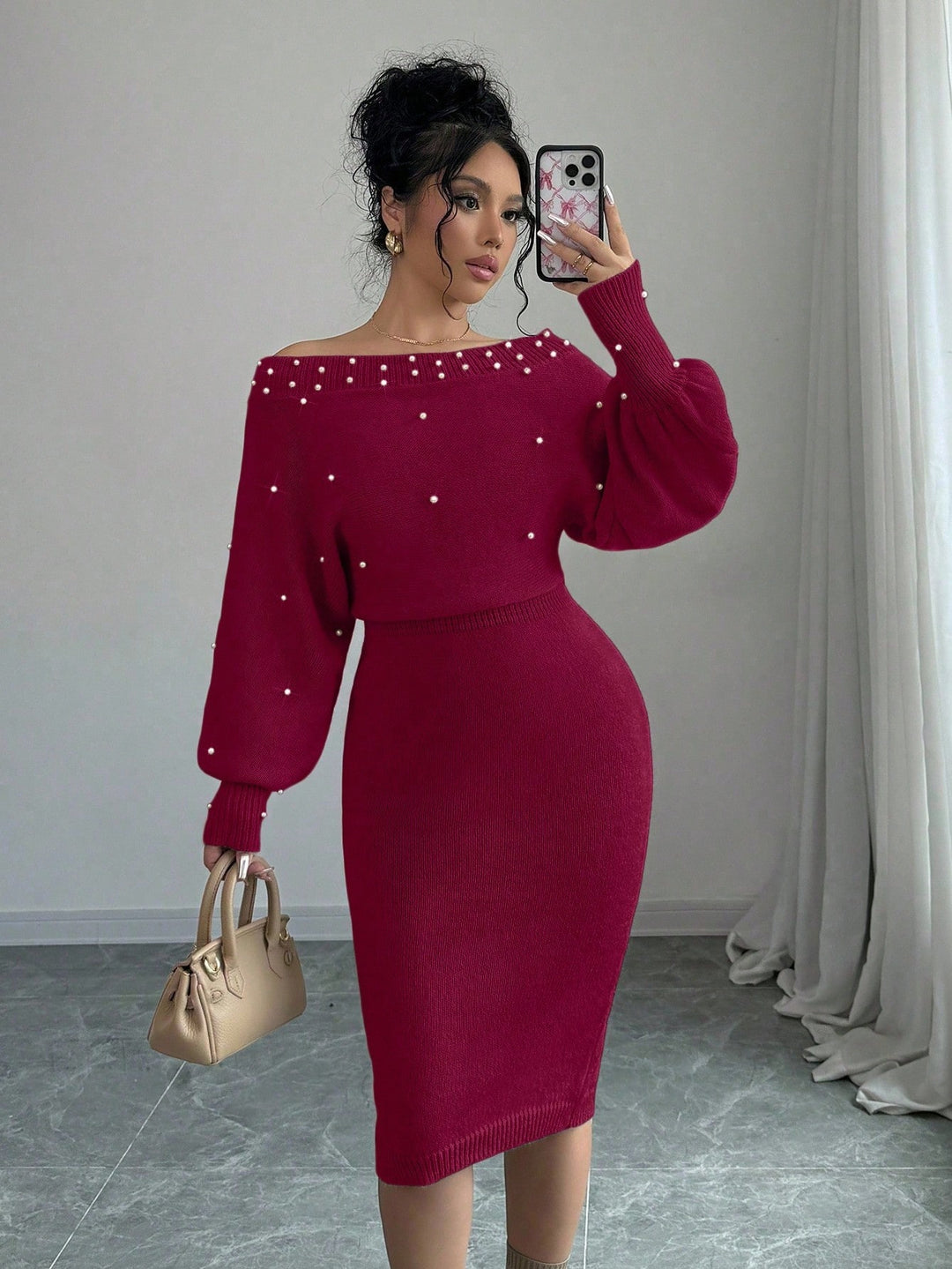 Rochie SHEIN, vișiniu