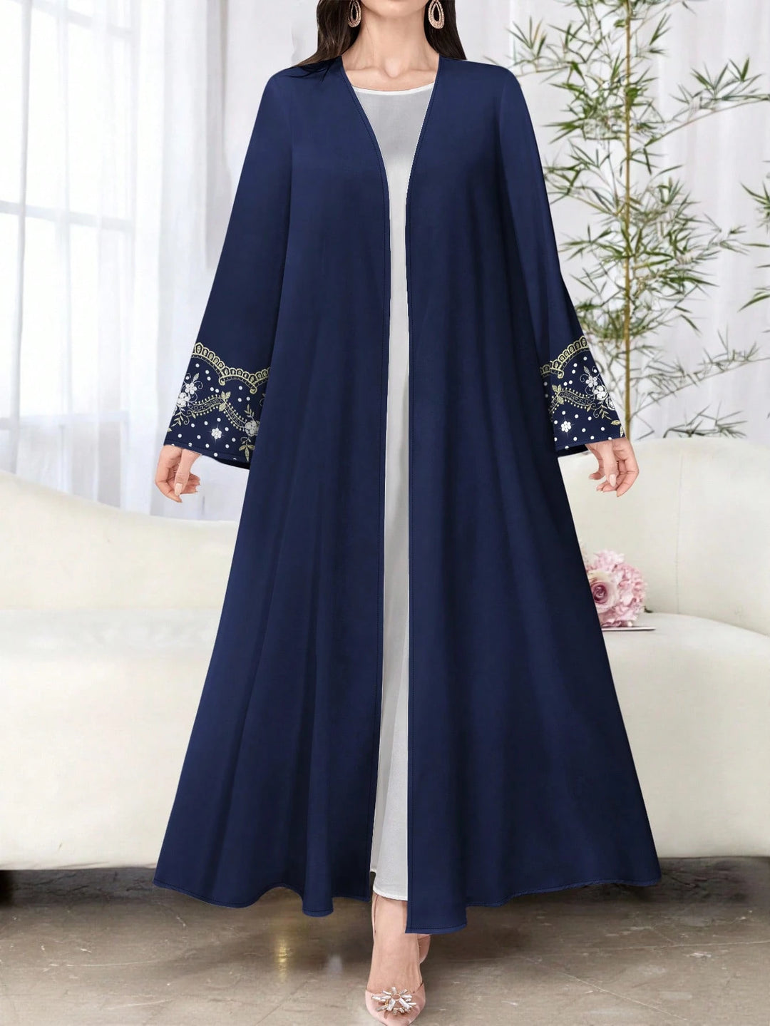 Cardigan lung Shein. albastru