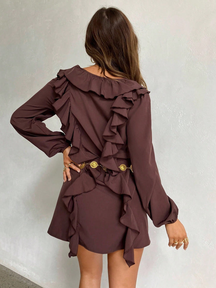 Rochie mini SHEIN, maro