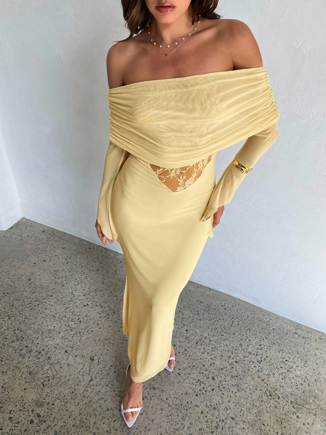 Rochie maxi SHEIN, galben