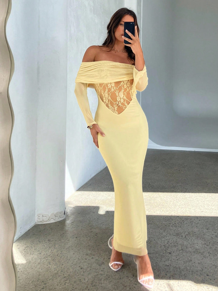 Rochie maxi SHEIN, galben