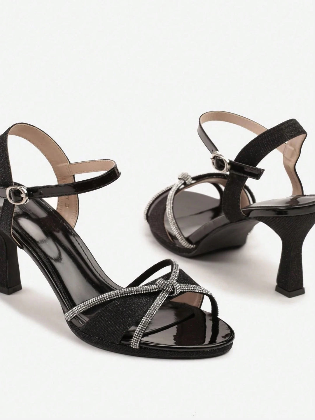 Sandale cu toc SHEIN, negru