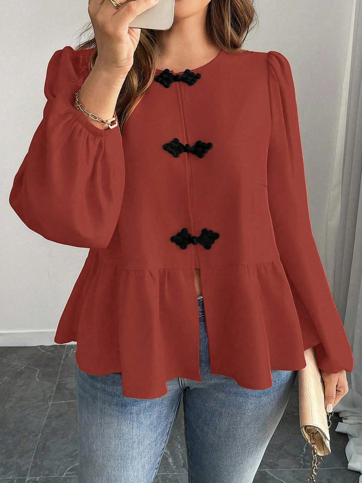 Shein Curve+ ing, téglavörös
