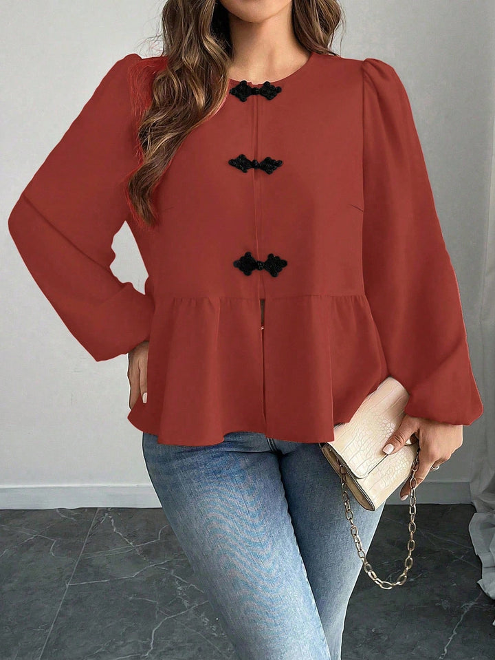 Shein Curve+ ing, téglavörös