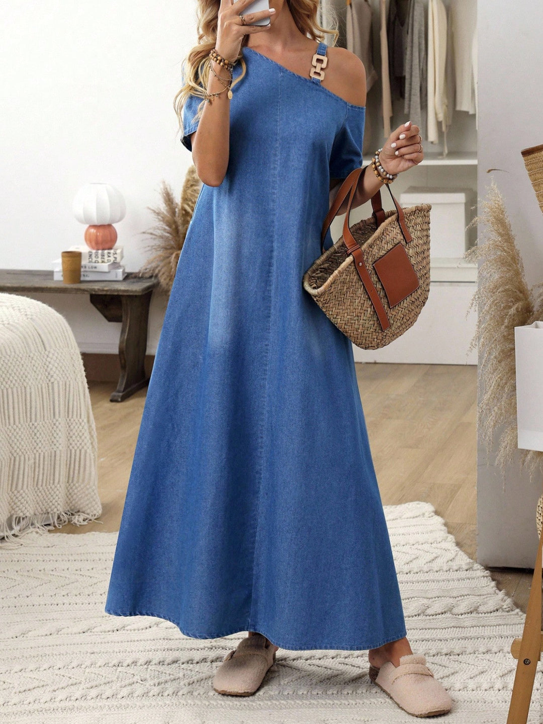 Rochie maxi Shein, albastru