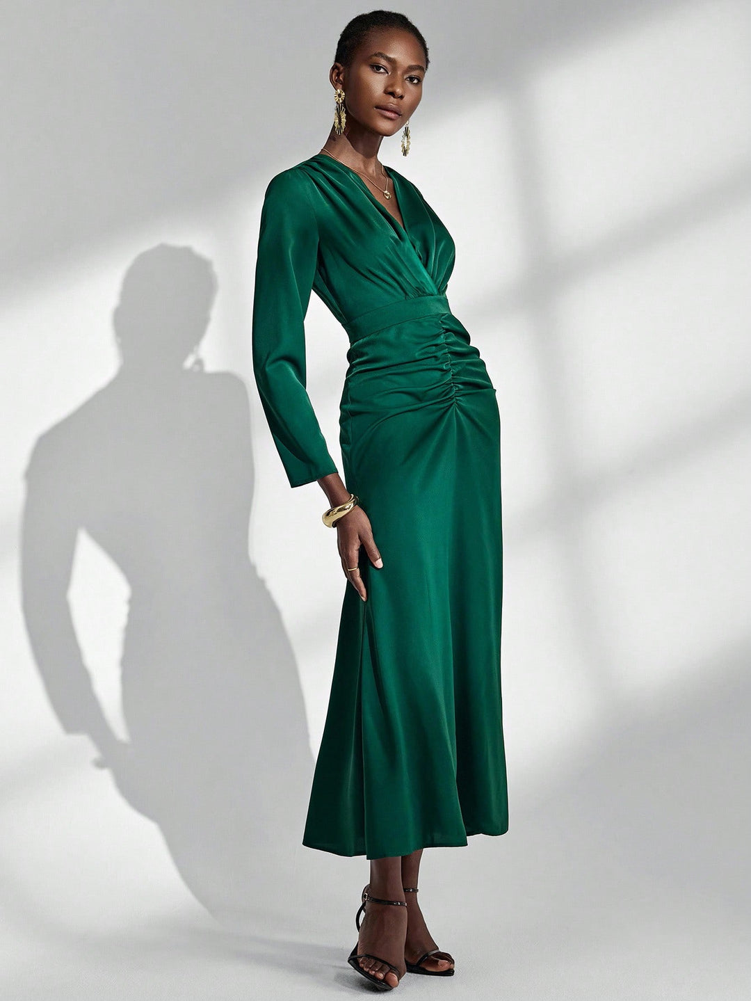 Rochie maxi SHEIN, verde