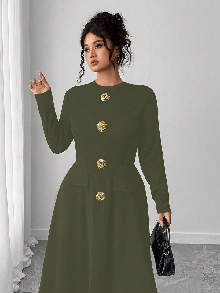 Rochie SHEIN, kaki