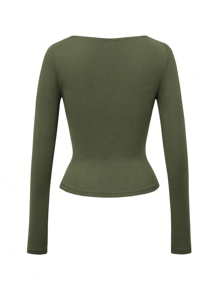 Tricou SHEIN, kaki