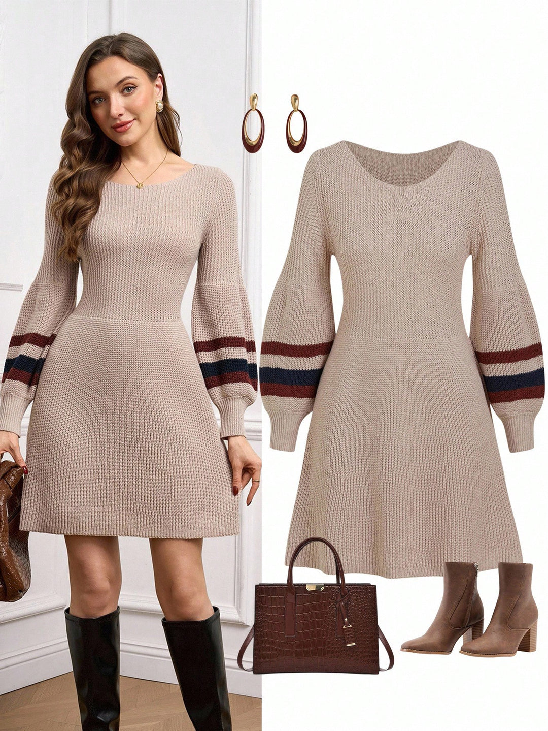 Rochie SHEIN, kaki