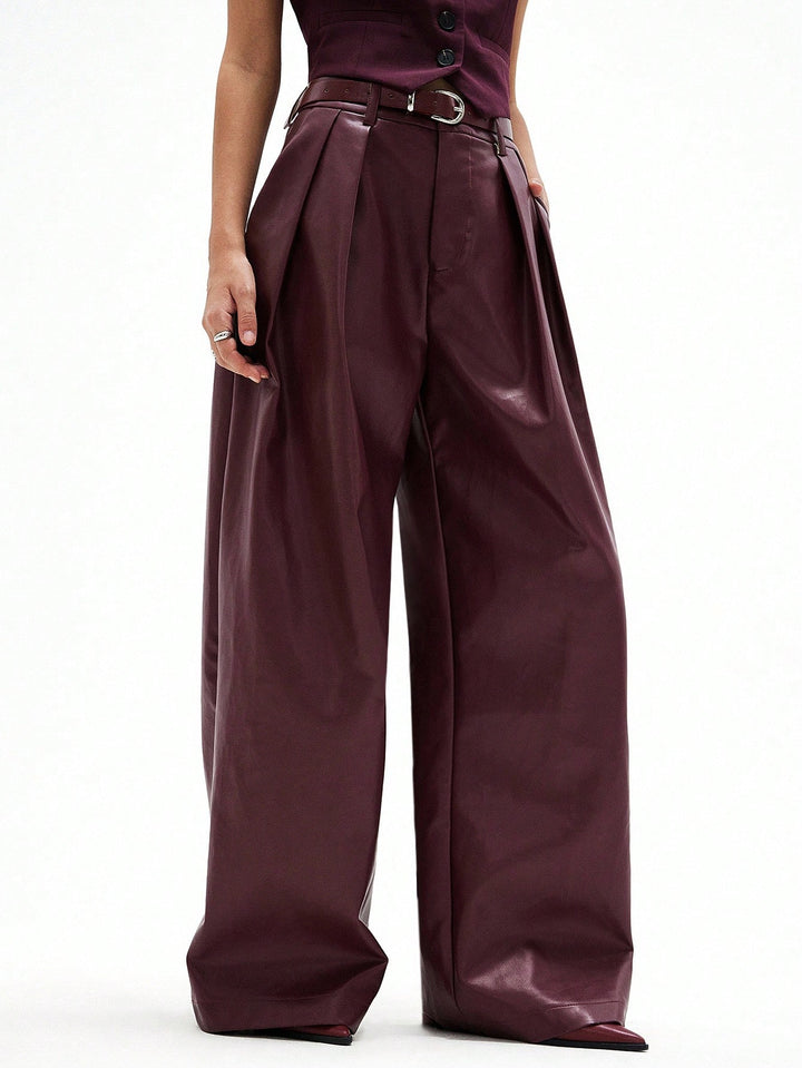 Pantaloni SHEIN, vișiniu