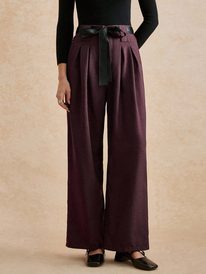 Pantaloni SHEIN, vișiniu