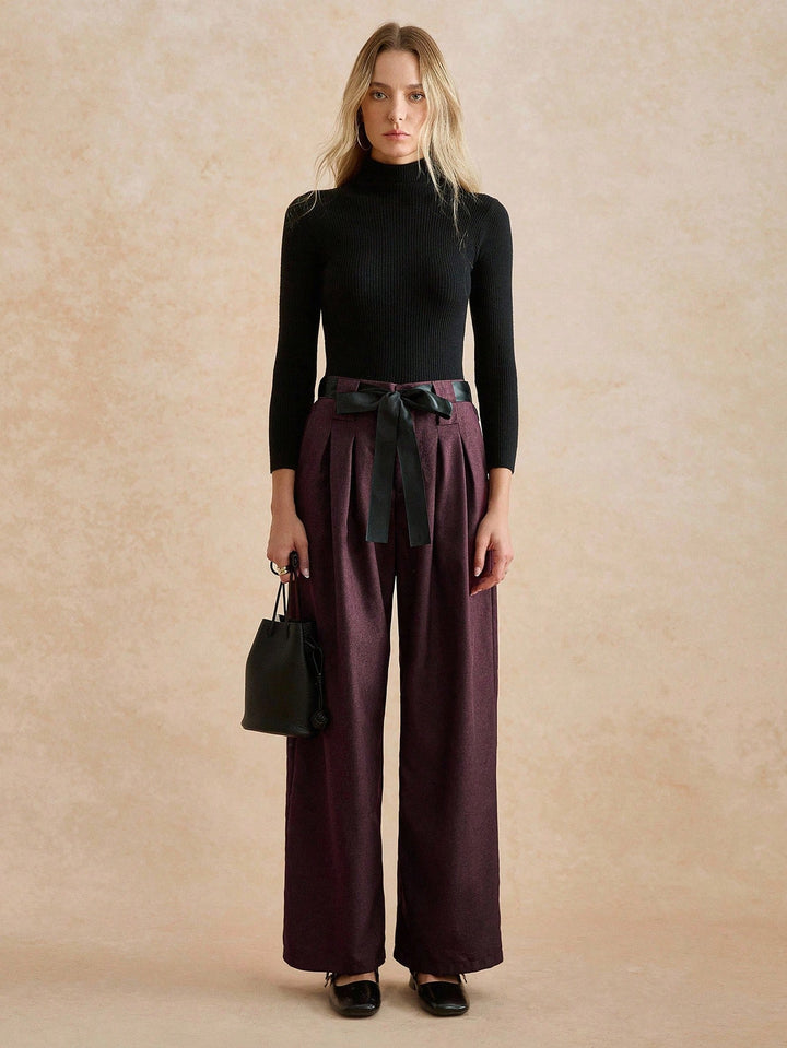Pantaloni SHEIN, vișiniu