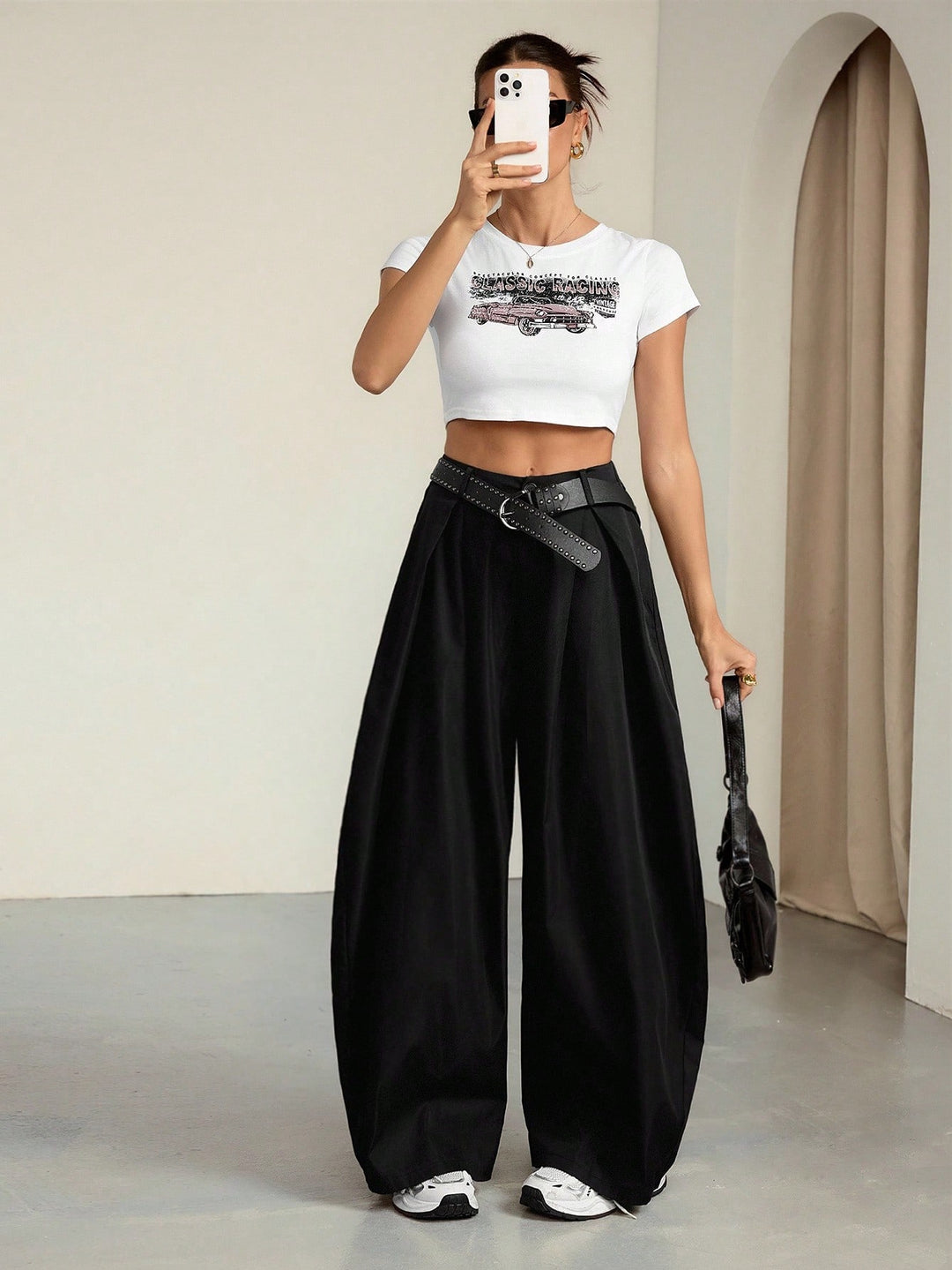 Pantaloni SHEIN, negru