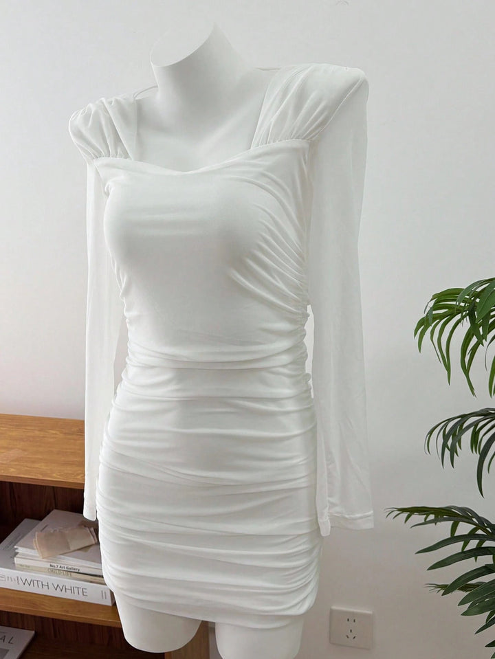 Rochie mini SHEIN, alb
