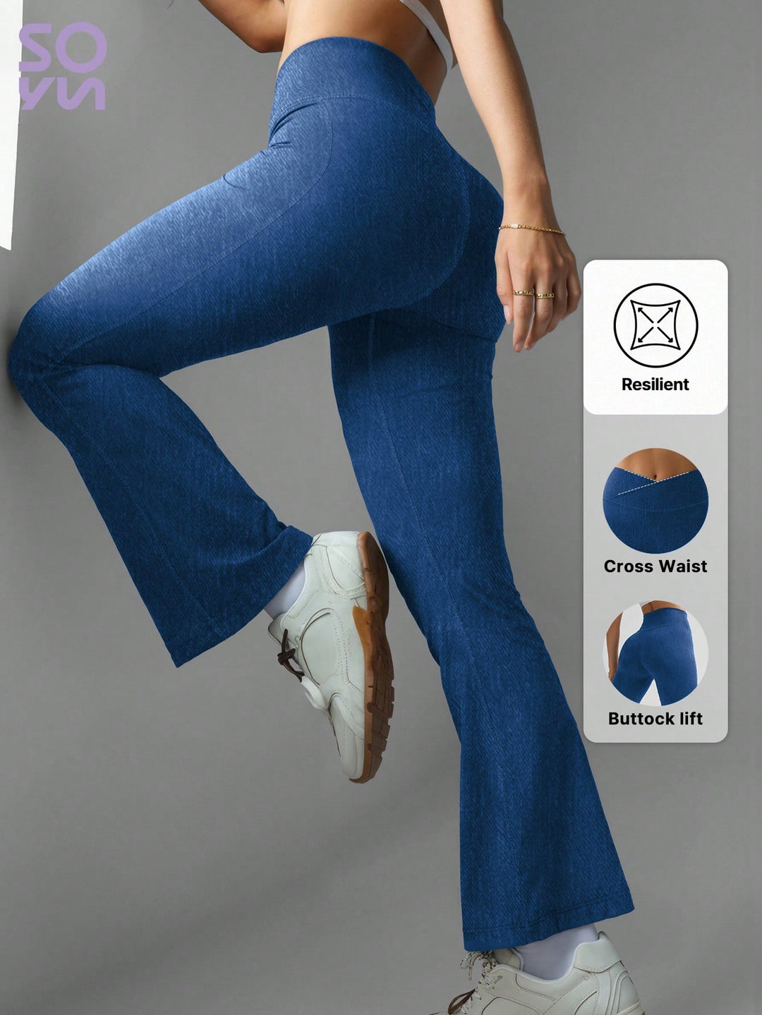 Pantaloni SHEIN, albastru