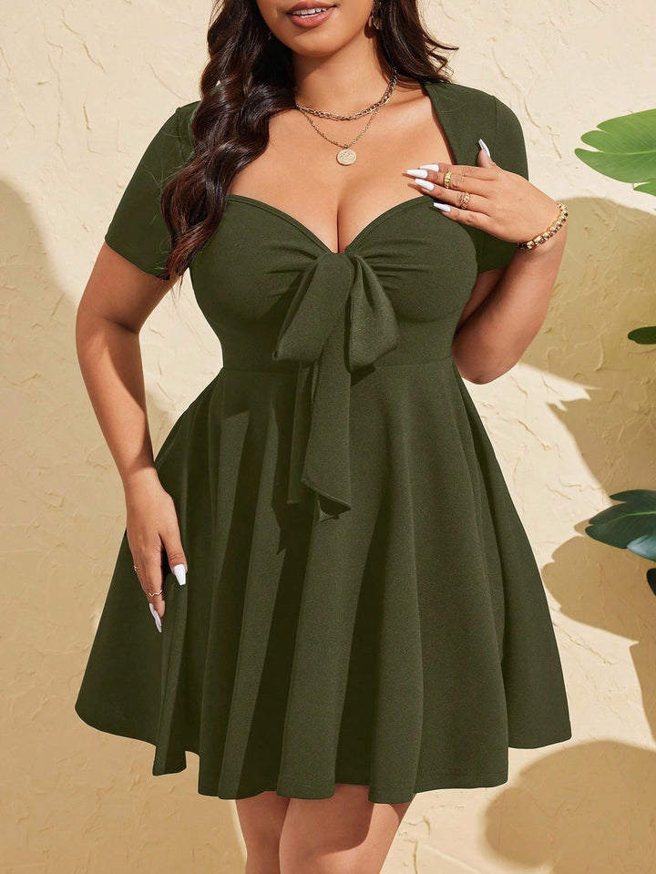 Shein Curve+ miniruha, zöld