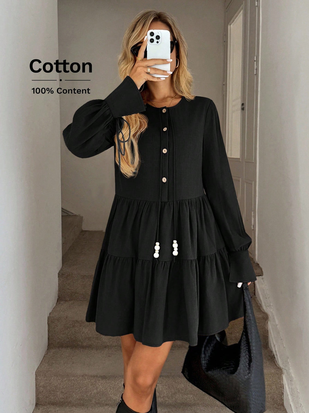 SHEIN mini ruha, fekete