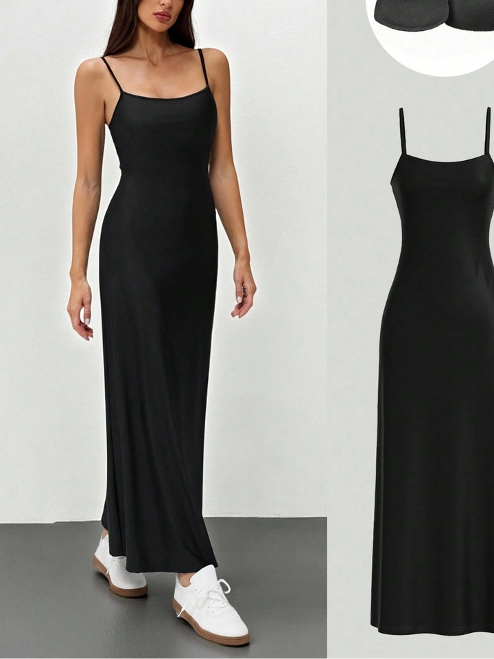 SHEIN maxi ruha, fekete