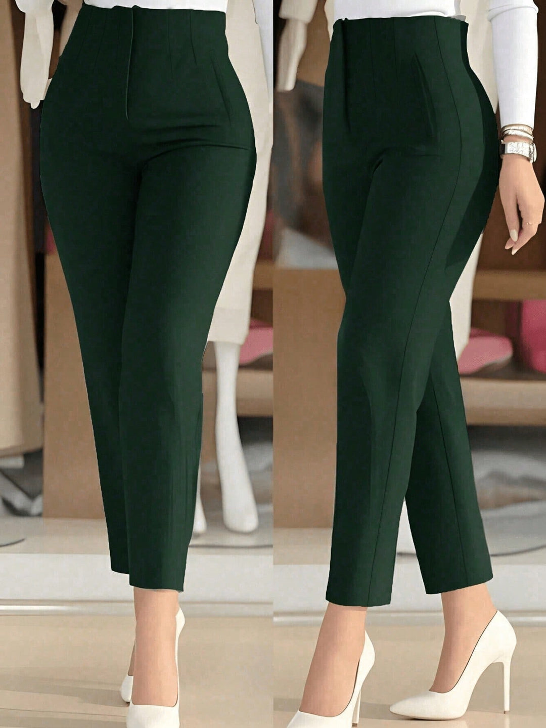 Pantaloni SHEIN, verde
