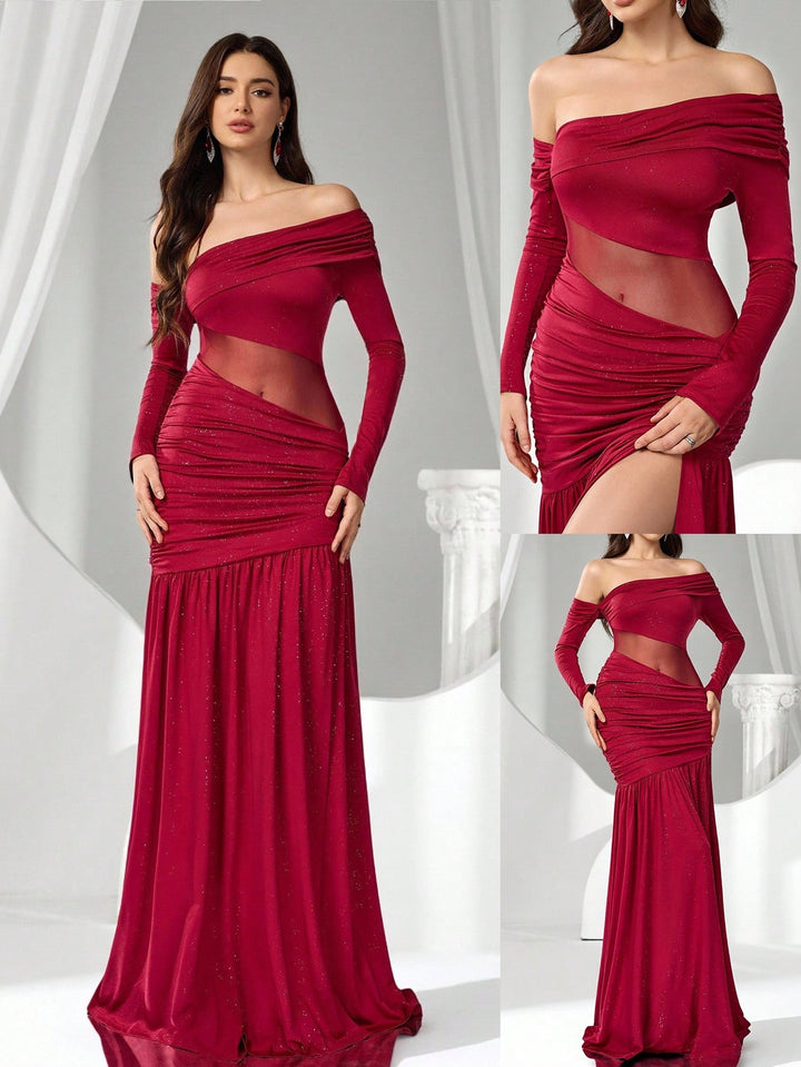 Rochie de ocazie SHEIN, vișiniu
