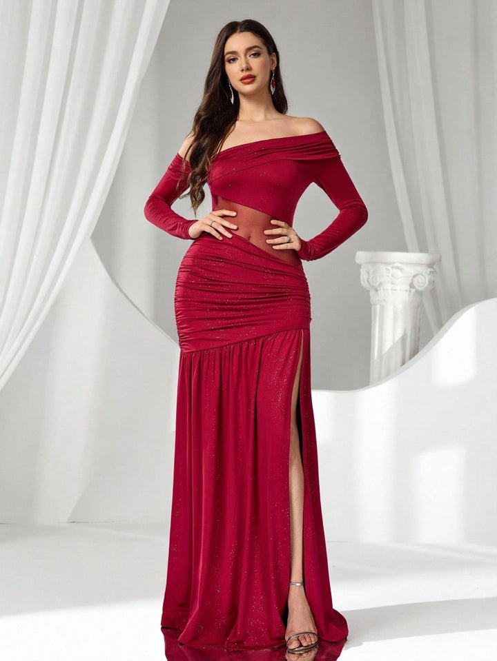 Rochie de ocazie SHEIN, vișiniu
