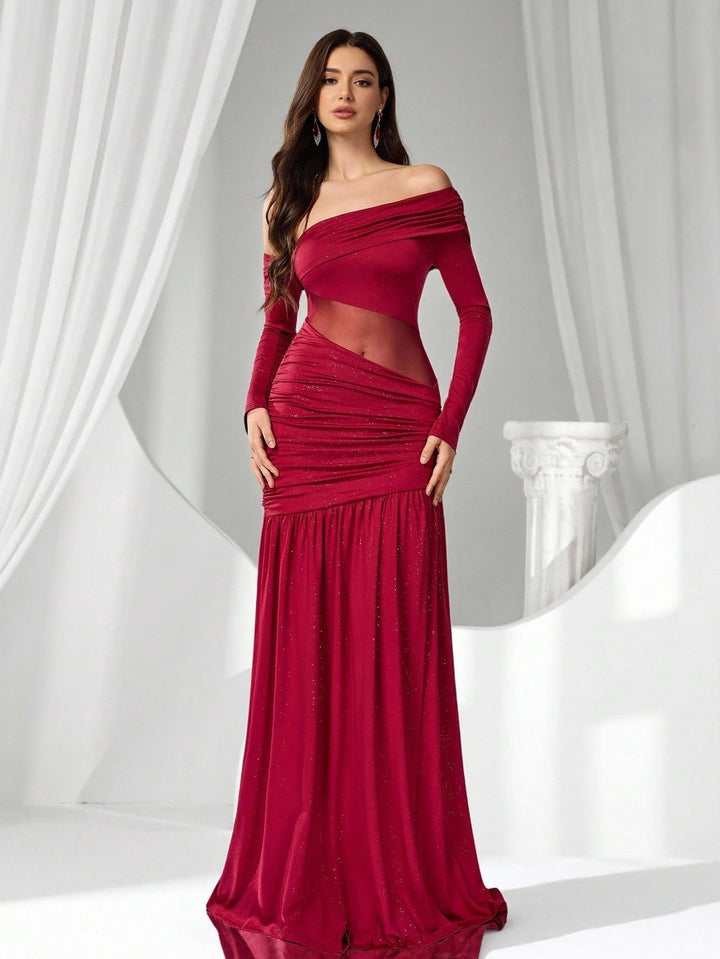 Rochie de ocazie SHEIN, vișiniu