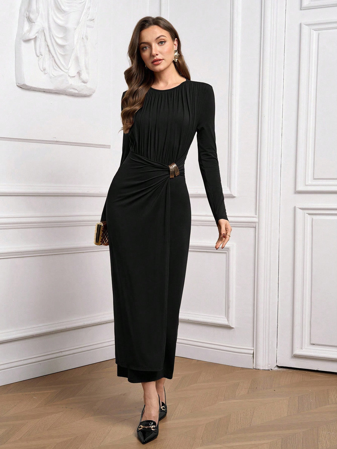 Rochie maxi SHEIN, negru